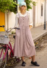 Vävd ärmlös klänning "Juliette" i viskos - ljus persika