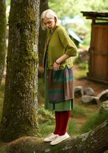 Kofta i ekologisk/återvunnen bomull - grönpeppar