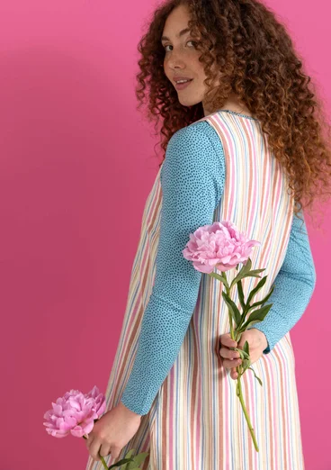 Vävd klänning ”Esme” i bomull/lin - flerfärgad/randig