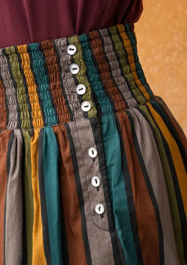 Vävd kjol "Akira" i ekologisk bomull - svart