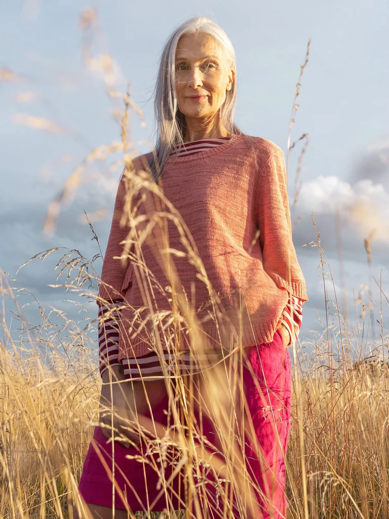 Sweater in linen/organic cotton