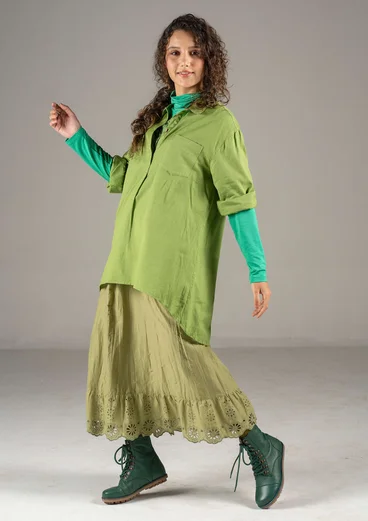 Vävd skjorta i ekologisk bomull/lin - cikada