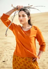 Top "Daisy" i ekologisk bomull - henna