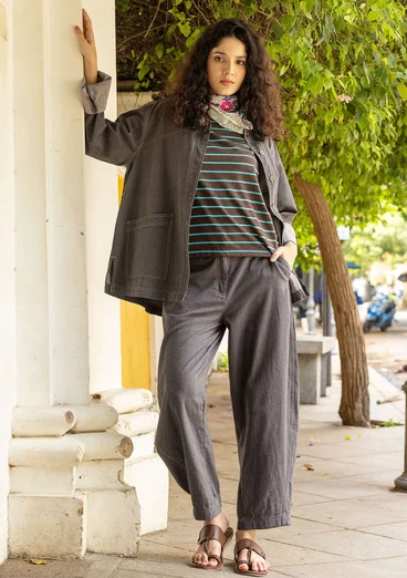 Vävd jacka "Ines" i ekologisk bomull - grafit