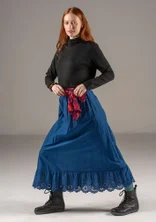 Vävd underkjol i ekologisk bomull - indigoblå