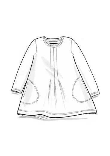 Trikåtunika i viskos/elastan - svart