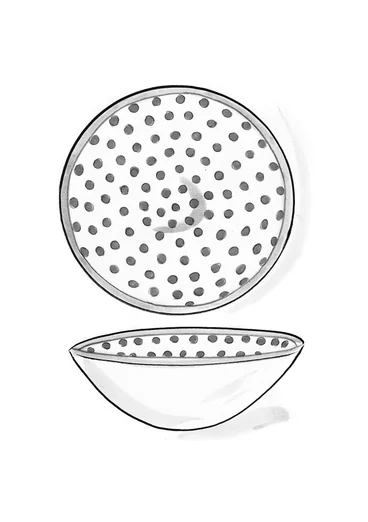 Skål "Joy" i papier-maché - svart