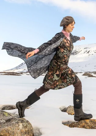 Trikåklänning "Yura" i ekologisk lyocell/elastan - svart