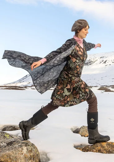 Trikåklänning "Yura" i ekologisk lyocell/elastan - svart