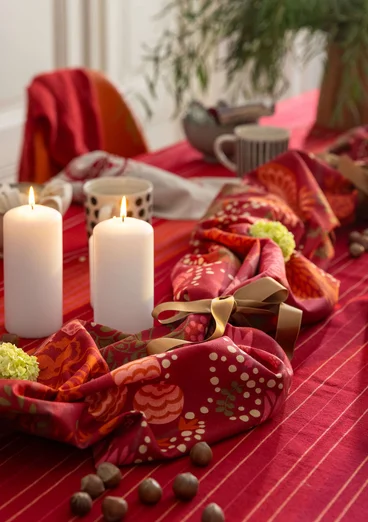 Duk "Alaska Sky" i ekologisk bomull - poppy