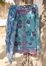 Sjal "Okinawa" i ull - ljus indigo