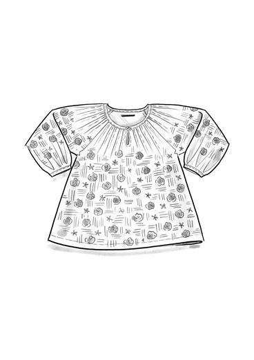 Blus "Gjusta" i ekologisk bomull - henna