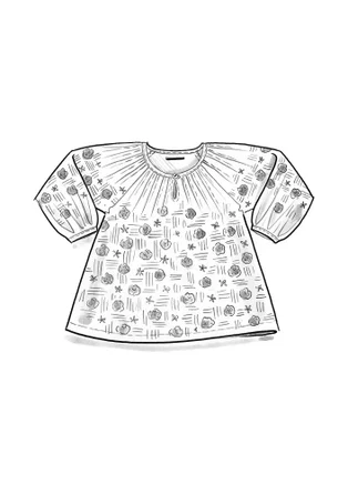 Blus "Gjusta" i ekologisk bomull - henna