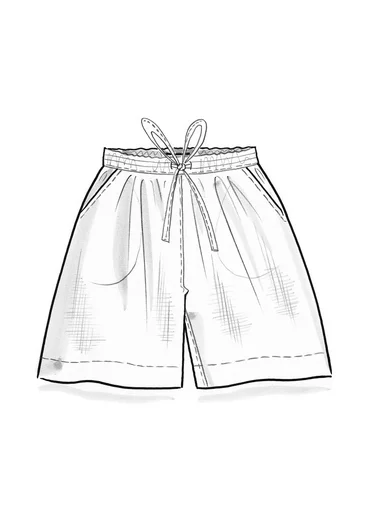 Vävda shorts  "Seraj" i lin - svart
