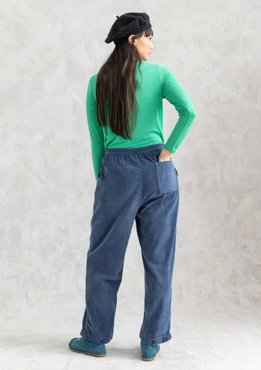 Manchesterbyxa "Rime" i ekologisk bomull - indigo