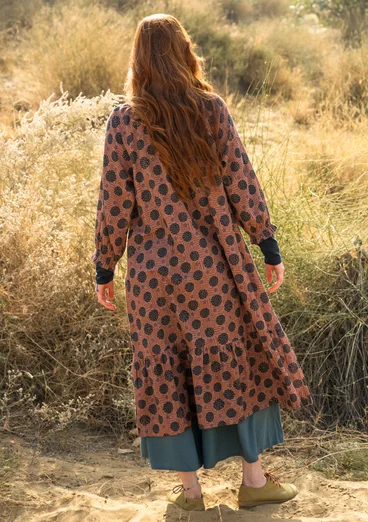 Vävd klänning "Gjusta" i ekologisk bomull - gammelrosa