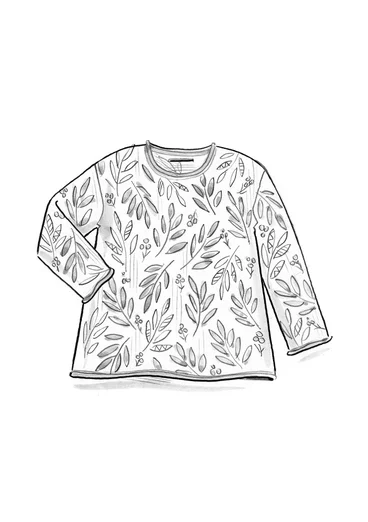 Tröja "Ophelia" i ekologisk/återvunnen bomull - teal