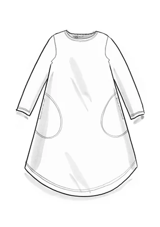 Trikåklänning ”Theia” i ekologisk bomull/elastan - svart