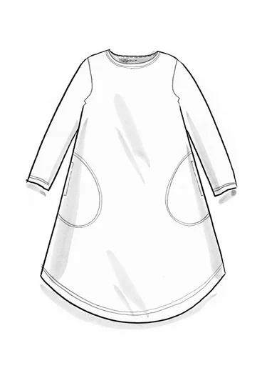 Trikåklänning ”Theia” i ekologisk bomull/elastan - svart