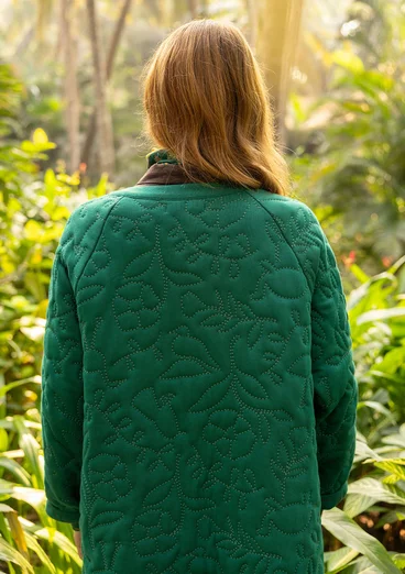 Trikåjacka "Galapagos" i ekologisk bomull - buteljgrön