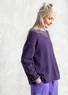 Nepströja i lammullsmix (björnbär/melange M)
