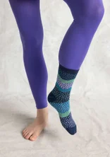 Enfärgade leggings i återvunnen polyamid - ametist