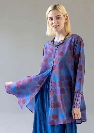 Vävd tunika "Germain" i ekologisk bomull - björnbär