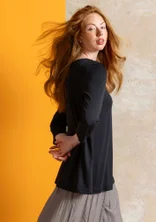 Trikåtop ”Ophelia” i ekologisk bomull/modal - svart