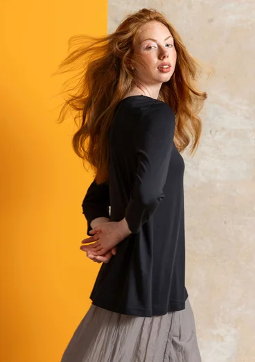 Trikåtop ”Ophelia” i ekologisk bomull/modal - svart