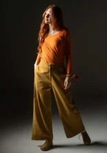 Vävd byxa i ekologisk bomull - kamel