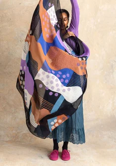 Sjal ”Ariel” i ekologisk bomull - svart