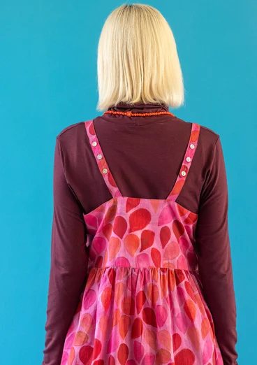 Vävd klänning "Antoinette" i ekologisk bomull - hibiskus